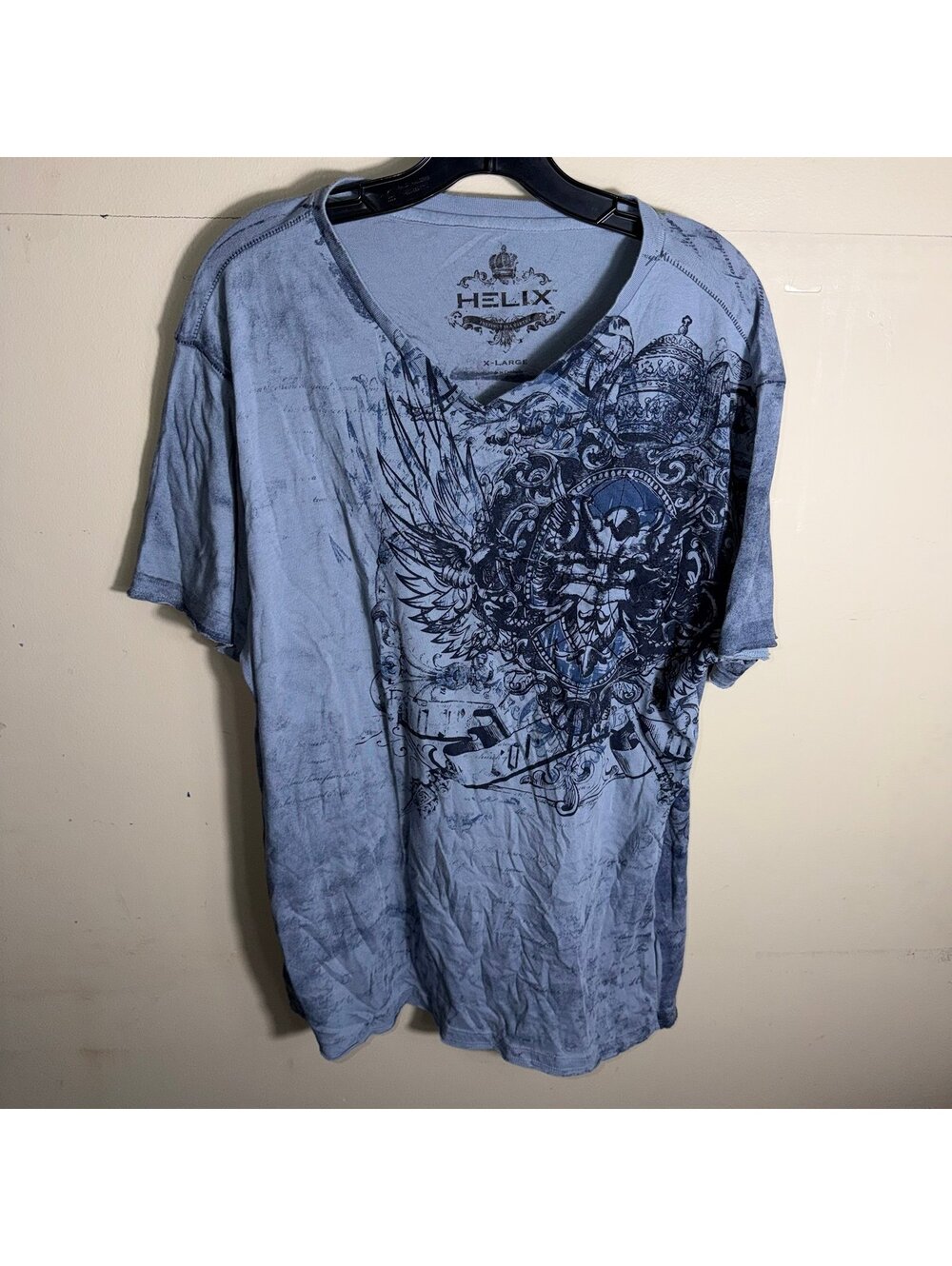 Helix Afflicition Grunge Shirt Mens LG Vtg y2k 90s Rare